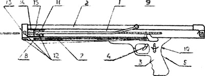 USSR Lever loaded spring speargun from Kharkov Plant.