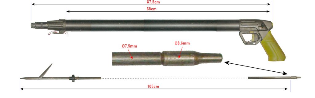 Mares 8.0 mm Stainless Steel Spare Shaft for Sten Spear Guns 