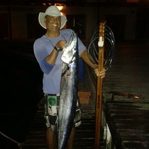 Blue water spearfishing Antigua
