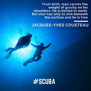 #SCUBA - sink beneath the surface and be free