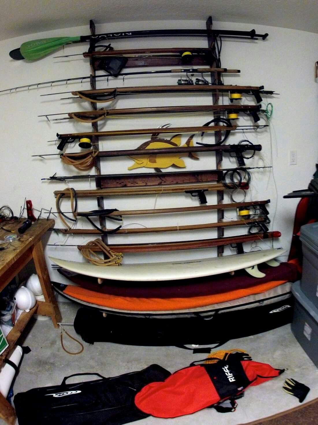 Oak Wooden Speargun Holder Fishing Rod Wall Display – Gun Racks