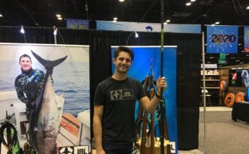 JBL Spearguns' prototype Roller Pole Spear at DEMA Show 2019